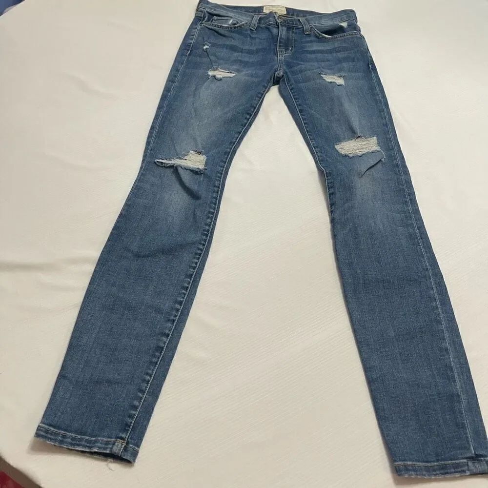 NWT Current Elliot Distressed Denim Jeans Size 25/0 New